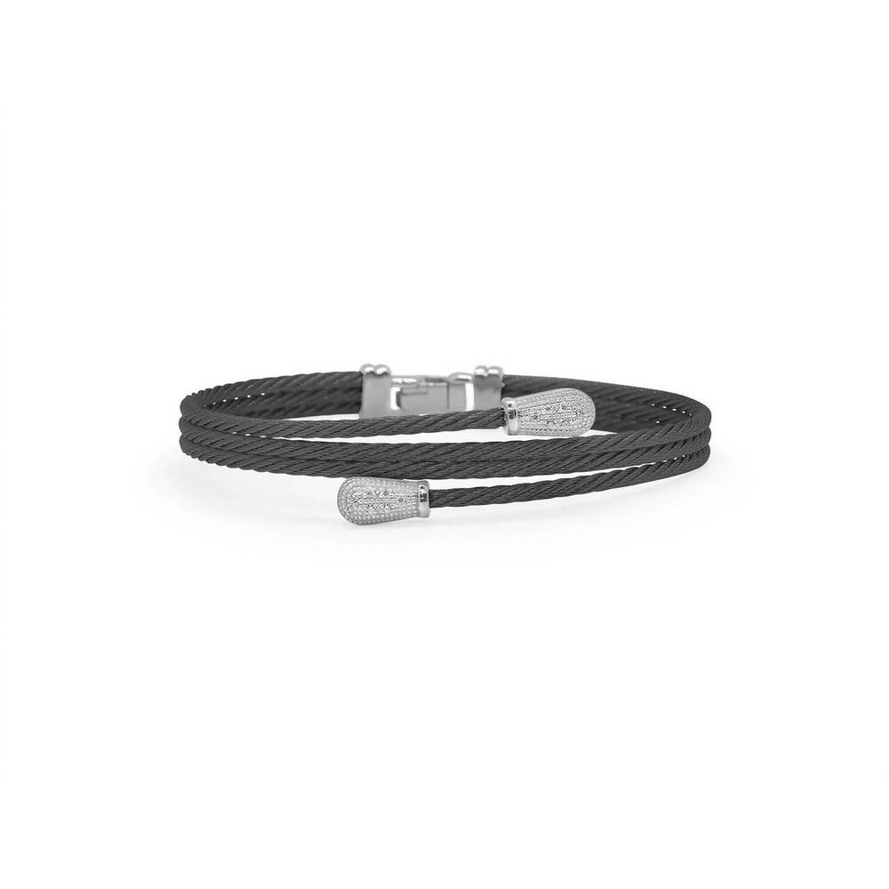 NEW DISC women's bypass bracelet in black